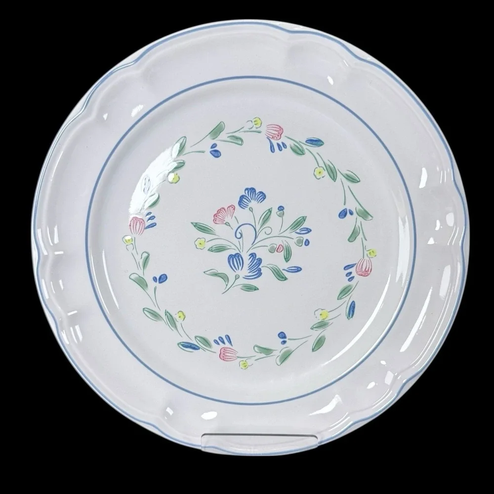Floral Expressions Dinner Plates Flower‎ Pattern Stoneware 10.75